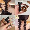 Generic 5 Pcs Bowknot Braided Telephone Wire Hair Bands Elastic Spiral Hair Ties Phone Cord for Women Girls Ponytail Holder Accessories
