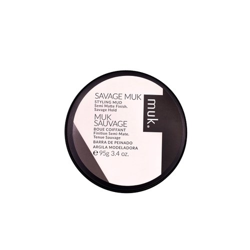Muk Haircare Savage Muk Semi Matte Styling Mud, Hair Product, Hair Paste for Men, Strong Hold, Low Shine - 3.4oz