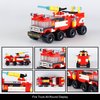 City Fire Rescue Helicopter and Truck Building Blocks Set,Creative Building Bricks Compatible with Lego,204 PCS, Fun Gift or Pretend Play Toy for Kids (fire Rescue Team 204PCS)