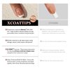 btartboxnails X-Coat Tips French Nails - Skin Tones French Tip Press on Nails, 160Pcs 16 Sizes Short Square Nail Tips, 3 In 1 Soft Gel Nails False Nail, Soak Off Acrylic Fake Nails Extensions