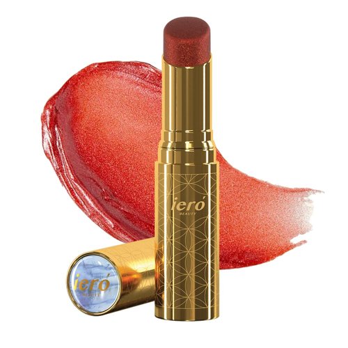 ieró Beauty Moonkissed Luminous PH Tinted Lip Balm w/Shea Butter & Vitamin E, Lip Care Moisturizer, Lip Plumper for Soft & Supple Lips, Paraben Free, Vegan, Sheer Red w/Copper-Red Shimmer
