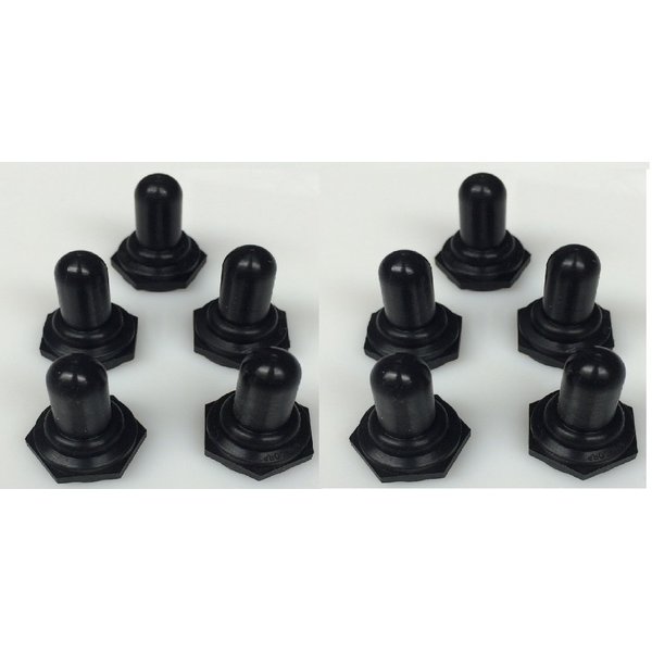 Toggle Switch Boots Black 10 Pack Marine/Boat