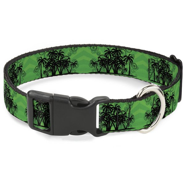 Buckle-Down PC-W31656-NS Plastic Clip Collar, Palm Trees, 1/2" Wide-Fits 6-9" Neck-Small