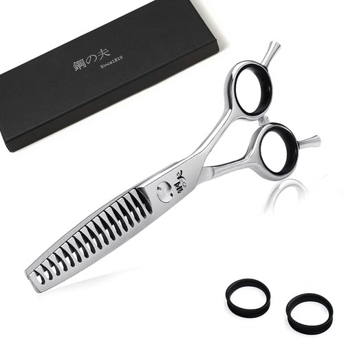 Hair Cutting Scissors Professional Sharp Thinning/Texturizing Barber Shears 6” Hairdressing Scissors for Women Men Japanese Stainless Steel with Fine Adjustment Screw