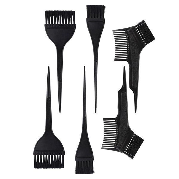 Hufopik Hair Dye Color Brush Set, 6-Piece Color Brush Tool Mixing Kit Tint Comb for Hair Tinting, Dyeing, and Coloring Application