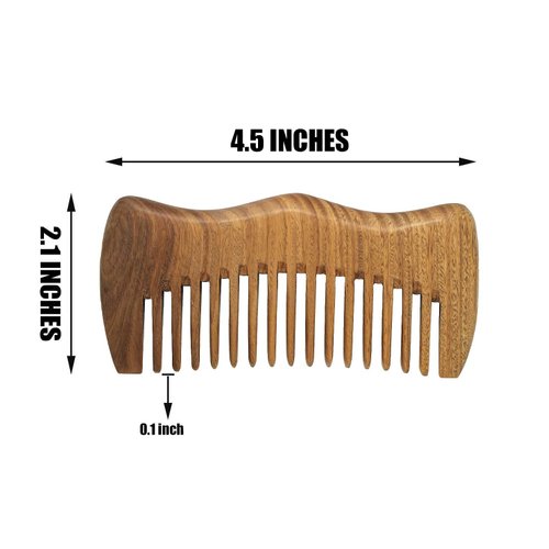 Moreinday Wooden Comb Wide Tooth Hair Comb Detangler Sandalwood Comb for Men Women