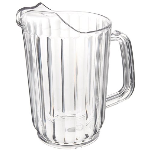 Winco Polycarbonate Clear Water Pitcher, 32 Ounce - 1 each.