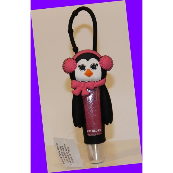 Pink Penguin Lip Gloss Holder
