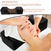 Mekupeu Eyelash Extension Velvet Lash Pillow Beauty Salon Memory Foam Neck Pillow for Lash Extension Grafting Make Up (Black)