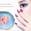 2 Pieces Resin Nail Art Palette, Nail Art Painting Gel Palette Gold Edge Nail Gel Color Makeup Display Board Nail Art Display Cosmetic Mixing Tools