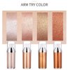 Body Shimmer Oil, Liquid Body Illuminator Drops Face Body Shimmer Oil Long Lasting Smooth Liquid Highlighter Stick Shimmer Highlighter Liquid Bronzer for Face Body Glitter (#04)