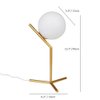 Dellemade Globe Table Lamp, TD00965 Mid-Century Golden Desk Lamp for Bedroom,Living Room,Kids Room,Office