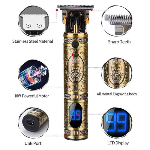 Suttik Hair Clippers for Men, Professional Hair & Beard Trimmer for Men, T-Blade Hair Edgers Clippers, Gold Knight Close-Cutting Trimmers, Cordless Clippers for Hair Cutting