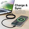 BoxWave Cable Compatible with CANVIART Canvia Smart Digital Canvas Display and Frame - DirectSync PD Cable (3ft) - USB-C to USB-C (100W), Type C Braided Charge and Fast Sync - Jet Black