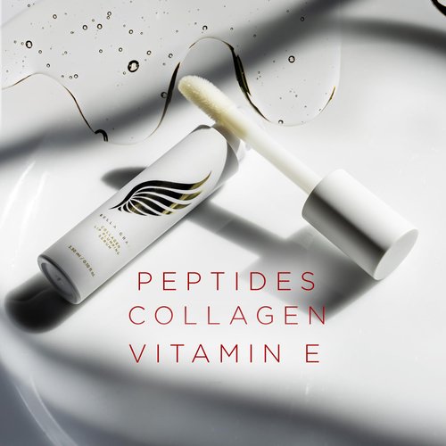 Bella Grace Vegan Collagen Lip Plumper Serum, Vitamin E, Peptides, Hydrating Lip Care Fuller Plumper Looking Lips, Supports Wrinkles, Fine Lines, Elasticity, Paraben, Sulfate & Cruelty Free, 0.1 fl oz