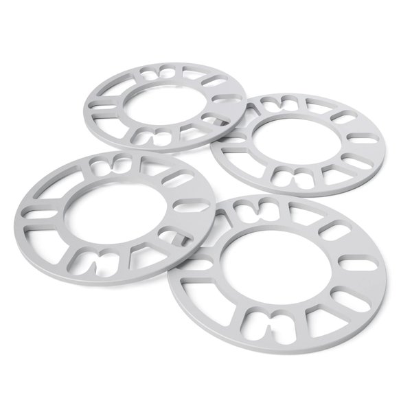 glorider 4Pcs Universal Wheel Spacers 5mm for Most 4 Lug & 5 Lug Wheels, PCD 98mm to 120mm, 4x100 4x108 4x100 5x100 5x108 5x110 5x112 5x114.3 5x115 5x120 5x4.5 5x4.75 Multiple Bolts Pattern Vehicle