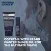 Grooming Lounge Beard Master Shave Oil - Eliminates Razor Drag and Burn - No Clogged Pores or Residue - Can be Used Solo or With a Cream - Translucent Solution - No Parabens - Cruelty Free - .5 oz