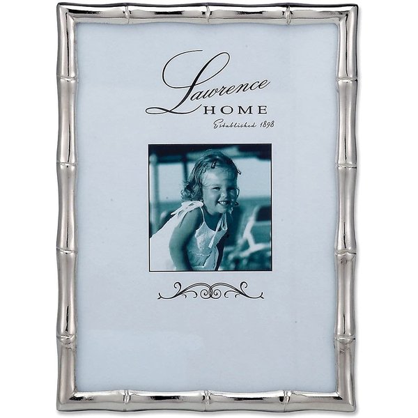 Lawrence Frames 710157 Silver Metal Bamboo 5x7 Picture Frame