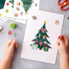 Mobiusea Creation Christmas Party Favors | Make a Tree Stickers | 40 pcs Christmas Crafts for Kids Bulk | 4 x 6 inch | Clear Christmas Tree and Ornament Decorating Craft Sticker Set