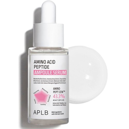 APLB Amino Acid Peptide Ampoule Serum | AMINO PEPT CEN™ 43.3% 1.35 FL.OZ/Korean Skincare, Moisturize, Wrinkle Care, Elasticity care, Revitalize for gentle and improve skin texture