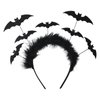 Kistreao Halloween Bat Headband Black Bat Wings Hair Bands Cute Bats Headpiece Hair Accessories for Women Halloween Party Supplies