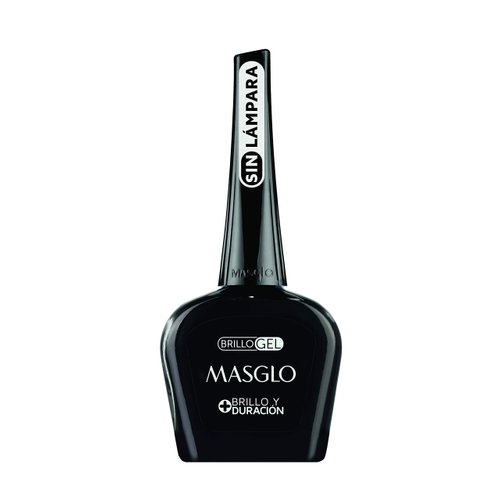 MASGLO Nail Polish Transparent Gel Top Coat, UV Lamp Free long duration - Brillo Transparente Top Gel, Uso libre de lámpara, larga duración 0.5 Fl. Oz.