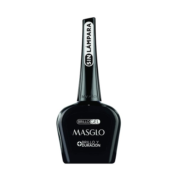 MASGLO Nail Polish Transparent Gel Top Coat, UV Lamp Free long duration - Brillo Transparente Top Gel, Uso libre de lámpara, larga duración 0.5 Fl. Oz.