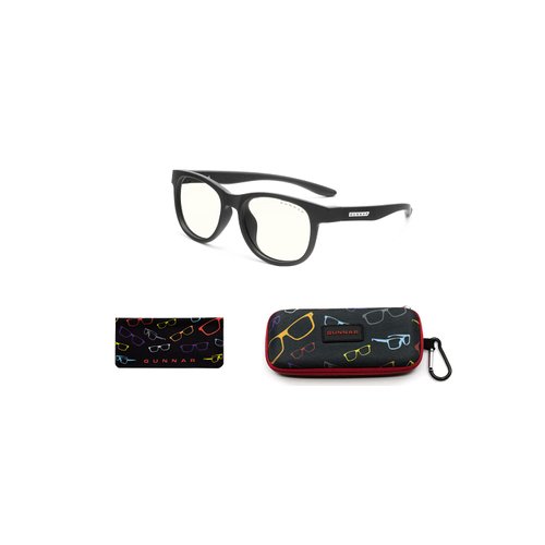 GUNNAR - Blue Light Glasses for Kids (age 4-8) - Blocks 35% Blue Light - Rush, Onyx, Clear Tint