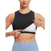 Natural Feelings Sports Bras for Women Removable Padded Yoga Tank Tops Sleeveless Fitness Workout Running Crop Tops Black