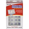 Acu-Life Weekly (7-Day) Pill Case, Medicine Planner, Vitamin Organizer Box, 4 Times a Day AM/PM, One Week Plus Today, Removable Compartments, Easy to Use, White, BPA Free