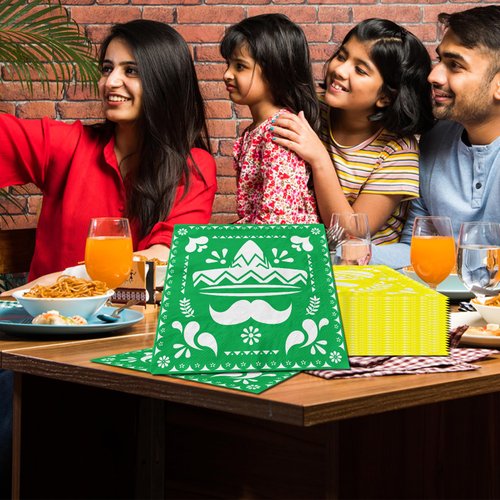 Mexican Fiesta Party Decorations,40pcs Cinco De Mayo Cocktail Napkins Mexican Themed Taco Party Napkins for Fiesta Taco Night Birthday,Baby Shower Party Deco