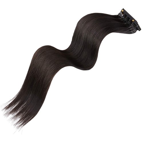 6D Hair Extensions 100% Real Human Hair 13pcs 52g/pack No-Trace Hair Extensions (22 inch #1B)