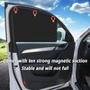 4Pack Car Window Shades with Magnets,Strong-Light Blocking&UV Protection Privacy Shades,Universal Essential Interior Accessories for Baby,Car Camping and Napping Curtains