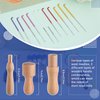 Mayboos Needle Felting Kit, 6"x6" Felting Pad Needle Felting Tools Felting Mat Needle Felting Supplies with Felting Needles Finger Guards Wooden Handle Scissor Bag for Beginner Professional DIY