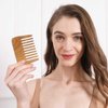 Moreinday Wooden Comb Wide Tooth Comb Hair Comb Detangling Comb Wig Comb Green Sandalwood Wood Comb for Hair for Men Women