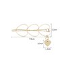 Yheakne Boho Love Heart Hair Clip Barrette Gold Hollow Hair Barrette Hairpin Metal Geometry Hair Clip Minimalist Bobby Pin Modern Hair Accessories for Women and Girls (Heart)