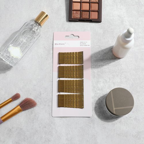 Mia Klein Bobby Pins 240Pcs 2", Hair Pins Mixed Color, Non-Slid Secure Hold Bobby pins for Girls, Women and Hair Salon, Hair Accessories for All Hair types(Black, Brown, Blonde, Silver)