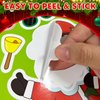 Christmas Stickers Crafts for Kids Classroom: 24 Sheets Make Sticker Yourself Christmas Santa Snowman Stickers for Kids Christmas Crafts Party Supplies Holiday Stickers Bulk Classroom Activities