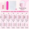 Lifextol 240pc Square Press on Nails Short Fake Nails Press ons with Glue&Adhesive Tabs, Baby Pink Acrylic Nails Press on Nails Square Nail Tips Petite Glue on Nails False Nails Artificial Fingernails