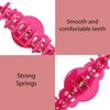 4 Inch Scalloped Jaw Clip With Holes-Hot Pink
