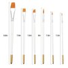 Cake Painting Brushes Set from E-Kongton, Food Safe Paint Brushes Fondant Sugar DIY Tools Set, Soft Synthetic Brush Material, Easy to Use & Easy to Clean, 6PCS Cake Brushes for Lust Dust.(White)