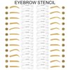 FOCALLURE Eyebrow Stamp and Eyebrow Stencil Kit, 24 Reusable Brow Shape, Sweatproof Eyebrow Powder, Long-Lasting, Easy to Use, Filling and Shaping Perfect Eyebrow Makeup, BLONDE