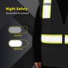 SHORFUNE High Visibility Safety Vest with 10 Pockets, Mic Tabs, Zipper and Reflective Strips, Reflective Construction Vest for Men and Women, ANSI/ISEA Standards, Black, XL