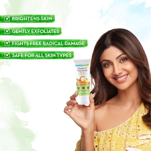 Mamaearth Vitamin C Face Scrub for Glowing Skin, With Vitamin C and Walnut For Skin Illumination – 100 g