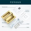 FORIOUS Brushed Gold Toilet Paper Holder Wall Mount, in Wall Toilet Paper Holder Gold, Champagne Bronze Toilet Paper Holder Recessed Made of Metal, Lavatory Gold Toilet Paper Roll Holder