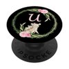 Cell Phone Pop Out Holder,Cute Koala Bear Flower Letter U PopSockets Grip and Stand for Phones and Tablets