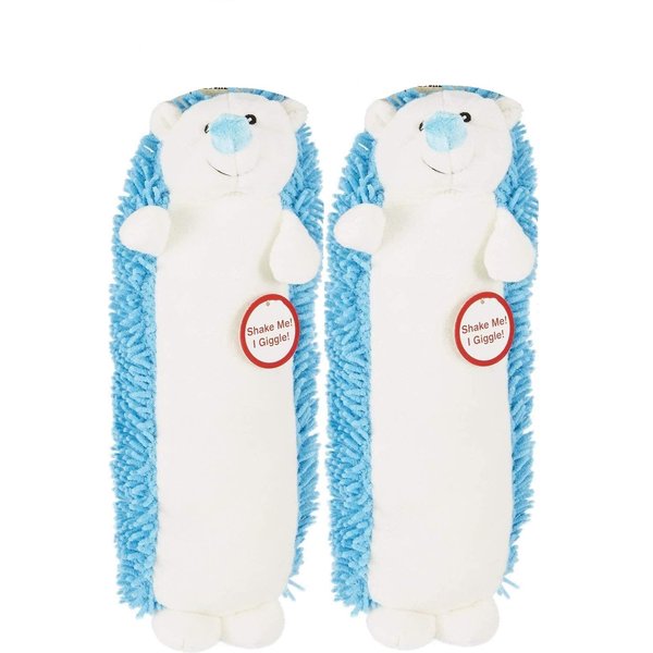 Ethical Pets 2 Pack of Hedgehog Gigglers Dog Toys, 12 Inch, Assorted Colors2