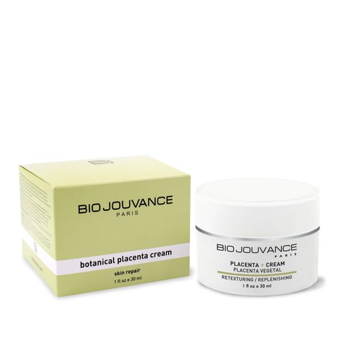 BIO JOUVANCE PARIS - Botanical Placenta Cream 1oz / 30ml - Salon Professional Eye & Face Hydrating Lotion | Facial Skin Care Treatment | Hydrating | Anti-Aging | Daily Facial Skin Care Treatment Regimen | Made in France