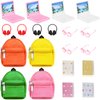 20 Pieces Mini Backpack for Dolls Dollhouse Accessories Include Tiny Micro Backpack with Zipper Laptop Books Headsets Sunglasses Cute School Scene Simulation Toys for 1/12 1/6 Scale(Elegant Style)