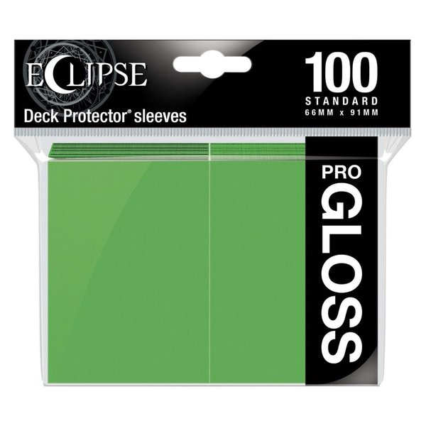 BoardGame E-15606 Ultra Pro-Eclipse Gloss Standard Sleeves 100 Pack-Lime Green